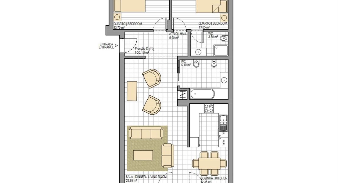 Nieuwbouwappartement te koop in SÃO MARTINHO DO PORTO