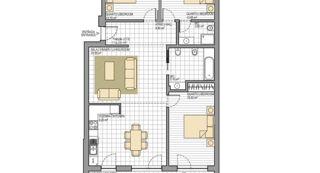 Nieuwbouwappartement te koop in SÃO MARTINHO DO PORTO