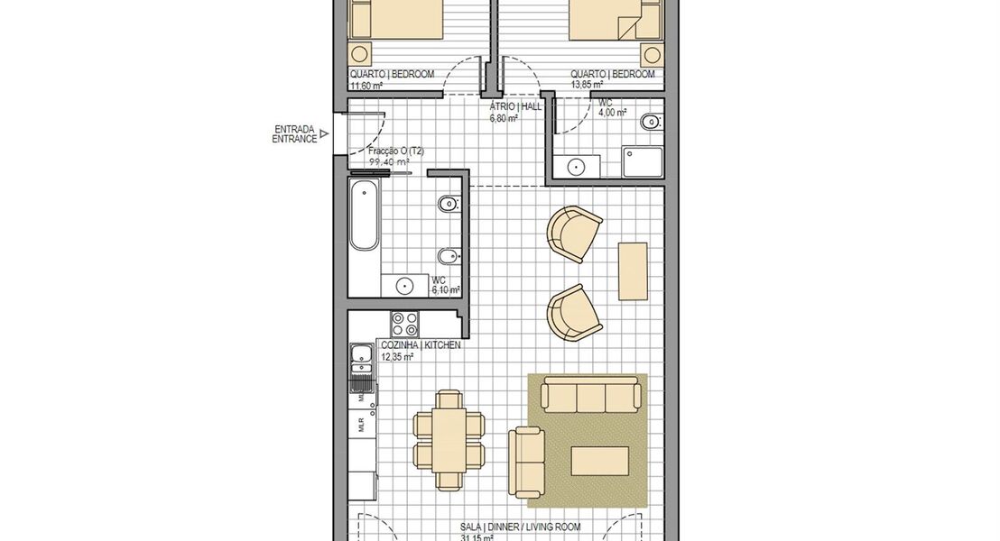 Nieuwbouwappartement te koop in SÃO MARTINHO DO PORTO