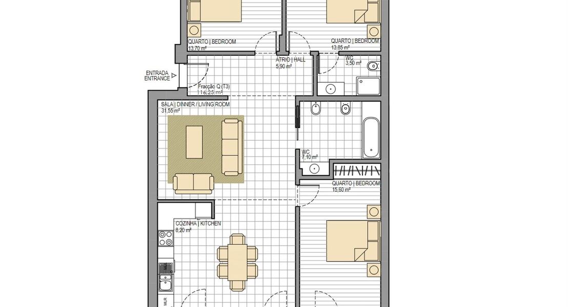 Nieuwbouwappartement te koop in SÃO MARTINHO DO PORTO